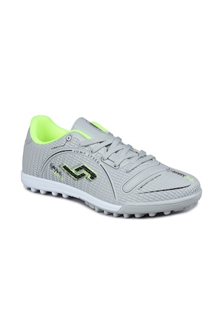Jump 28006 Açık Gri - Neon Yeşil Halı Saha Krampon Futbol Ayakkabısı Gri - Yeşil