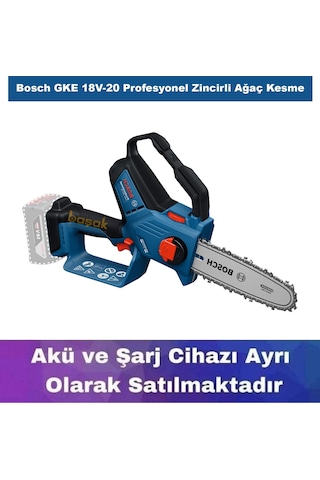 Bosch Gke 18v-20 Profesyonel Zincirli Ağaç Kesme Solo 06008d7100