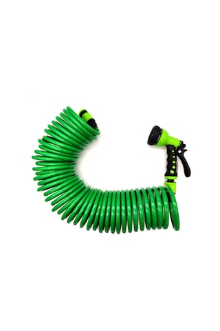 Spring Garden Fıskiye Tabancalı Spiralli Hortum 15Mt