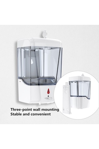 Dancemonkey Otomatik Duvara Monte Sabun Dispanseri 700ml Beyaz, Mutfak/banyo İr Pompa Beyaz