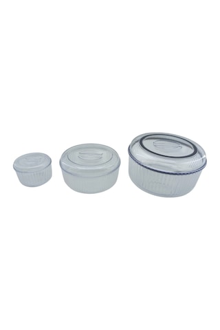 Cenoa Crystal Ware F-402 Saklama Kabı 350ml 4750ml 3100ml 1300 3 Adet Set Mika Yuvarlak - 12'li Paket Diğer