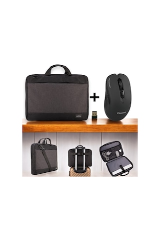 Classone Mila Ml-f100m 15.6"tam Açılabilir Valiz Dizayn Notebook Çantası +kablosuz Mouse Siyah