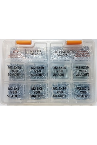 M2.5 Vida-Somun-Pul Seti Ysb 1020 Parça N11.41904