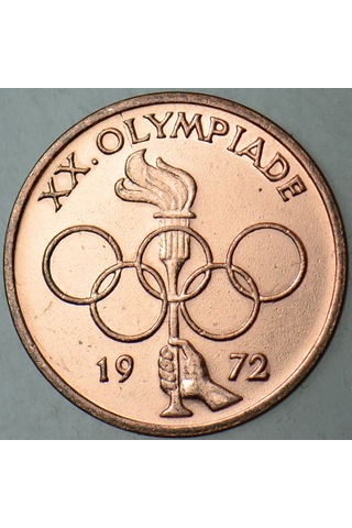 Almanya Münih 1972 Xx. Olimpiyat Oyunları Mini Madalyon. 18 Mm Çilaltı.