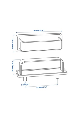 Ikea Sörbyn 2'li Mobilya Kulpu 96 Mm Krom