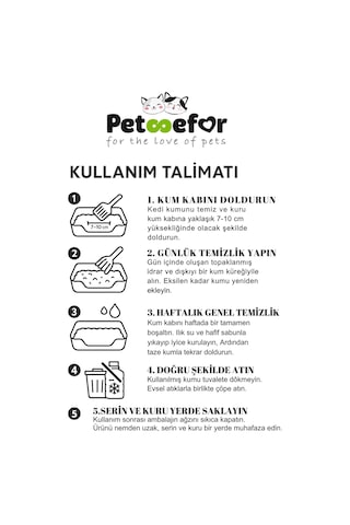 Petefor Aktif Karbonlu Kedi Kumu 20 L