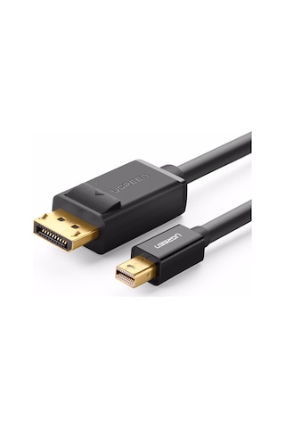 Ugreen 4K 60Hz / 2K 144Hz Mini DisplayPort to DisplayPort Dönüştürücü Kablo 1.5 Metre Siyah