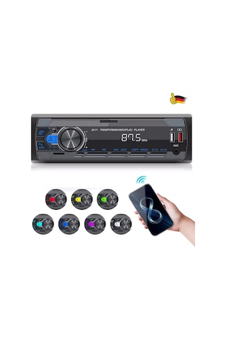 Ximistore9 12v Araba Mp3 Çalar: Bluetooth免提, Fm Radyo, Renkli Işık, Usb/tf Destekli Oto Ses Sistemi M-11