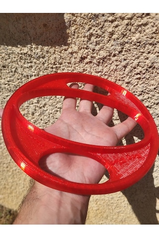 Buradabulabilirsin 3d Baskı Tpu Köpek Frizbi Esnek Halka Köpek Oyuncağı 20 Cm Fırlatma Ve Yakalama Oyuncağı Kırmızı Bbz