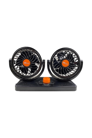 Beyaztuning 12-24 Volt  5Inç Araç Içi Fan Çift Başlıklı Oto Vantilatör