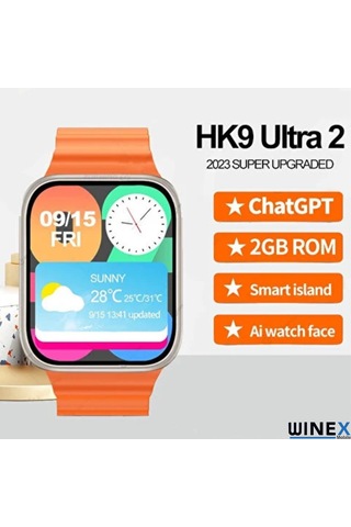 Winex Watch HK9 Ultra 2 Amoled Ekran Akıllı Saat (İthalatçı Garantili)