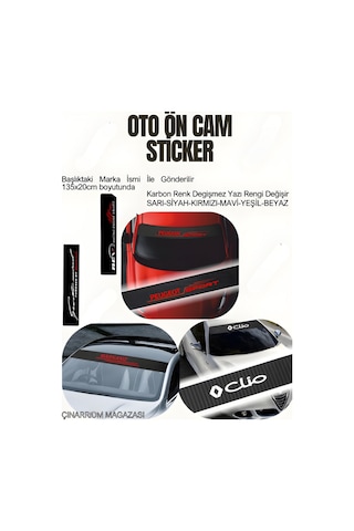 Nissan X-trail Oto Ön Cam Kaliteli Sticker Yerli Üretim 135x20 Karbon