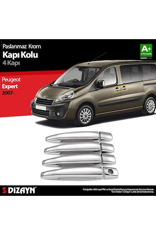S-Dizayn Peugeot Expert Krom Kapı Kolu 4 Kapı 2007 Üzeri