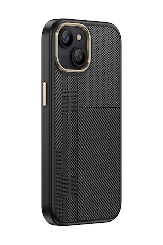 Teleplus Apple Uyumlu iPhone 15 Plus Kılıf M-safe Manyetik Şarj Karbon Fiber Görünüm Antina Kapak