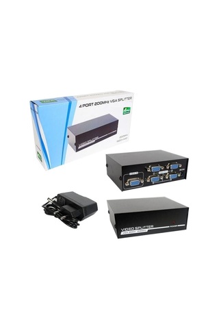 Aghbilgisayar 4 Port Vga Splitter Adaptör Destekli Vga Görüntü Çoklayıcı 15 Pin