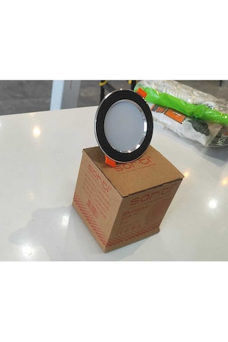 Sor-ti 7w Siyah-krom Çerçeveli 3 Renk Yanabilen Smd Led Panel Spot