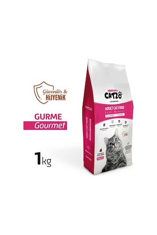 Premium Gourmet Renkli Taneli Yetişkin Kedi Maması 1 Kg