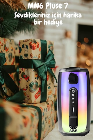 Pluse 7 Ses Bombası/360 Ledli Bluetooth Hoparlör/10saat Kesintisiz Oynatma/4q 15 W 1 Hoparlör