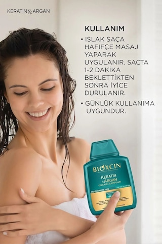 Keratin & Argan Onarıcı Şampuan 300 Ml - Yıpranmış Ve Hasar Görmüş Saçlar 3'lü