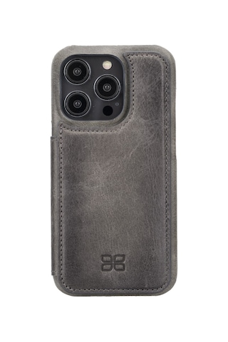 Bouletta Apple Uyumlu iPhone 14 Pro Max Deri Kılıf UBW TN18EF