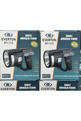Everton Rt-173 Şarjlı 50w Güvenlil Feneri-9851 Siyah