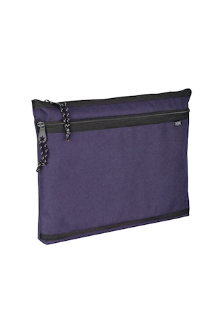 Jacbag Dual Zip Folder -iki Bölmeli Dosya Çanta A4 Dual Zip Folder-mor Tek Renk