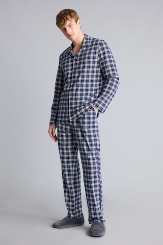 Defacto Regular Fit Ekose Desenli Uzun Kollu 2li Pijama Takımı H7538ax26aunv135 Lacivert-nv135