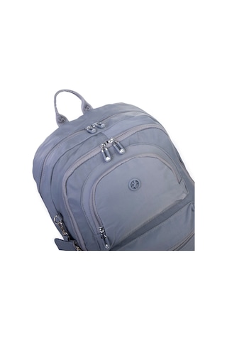 Nas Bag Unisex Büyük Boy Hafif Çok Gözlü Sırt Çantası Gri Gri