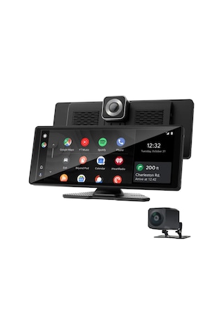 9003d, 10.26 İnç Kablosuz Carplay & Android Auto Ekran, 4k Dvr Ön Yol Kayıt - 1080p Arka Park Kamera Diğer