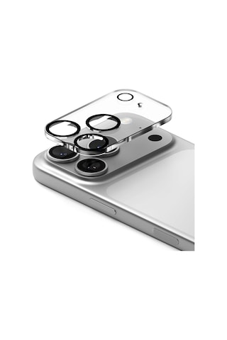 Apple Uyumlu iPhone 17 Pro Max - 9h Temperli Cam Lens Koruma Komple Kamera Koruması Tek Parça - -
