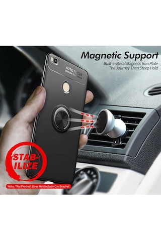 Xiaomi Mi Max 2 Yüzüklü Manyetik Ravel Kilif Kirilmaz Ekran Koruy 514180270