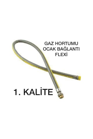Doğalgaz Flex Hortum Gaz Hortumu Ocak Bağlantı Hızlı 75cm