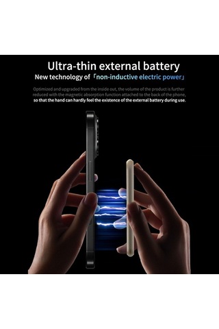 Tongxida T57 Alüminyum Alaşımlı Ultra-ince Dijital Ekranlı 5000mah Manyetik Kablosuz Şarj Güç Bankası Altın Gold Altın Gold