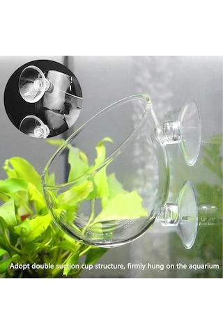 Geekyou Akvaryum Cam Bitki Kabı - Süper Emici Ocaklı, Alçak Delikli, Işık Emici, Su Kalitesi İyileştirici, Tüm Su Tipleri İçin Dekor Aksesuarı