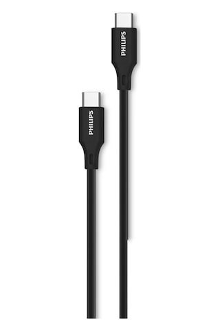 Philips Dlc3532c/00 Usb-c To Usb-c Hızlı Şarj Kablosu, 1 Metre, Siyah