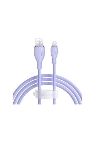 Baseus Pudding Hızlı Şarj Özellikli Usb To Lightning 2.4 A. Kablo 1.2m Mor