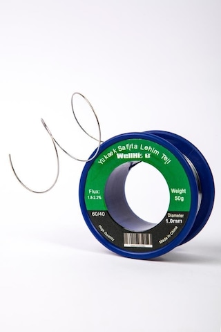 Wellhise Lehim Teli 1.0mm 50gr 60/40 Fluxlu Lehim Teli