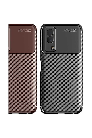 Smcase Vivo Y53s 4g Kılıf Kamera Korumalı Negro Karbon Silikon Siyah