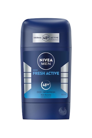 Men Erkek Stick Deodorant Fresh Active 50 Ml, Ter Ve Ter Kokusuna Karşı 48 Saat Deodorant Koruması, Okyanus Özleri,a