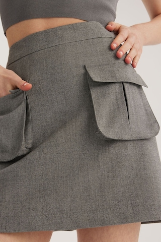 Stella Pulvis Gri Çift Cepli Mini Etek Gri