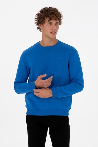 U.S. Polo Assn. Erkek Comfort Fit Bisiklet Yaka Şardonlu Saks Basic Sweatshirt 50313757-VR032