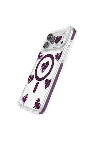 İphone 17 Pro Max Uyumlu Kılıf M-safe Şarj Özellikli Zore Paris Elvo Sert Pc Kapak Bordo