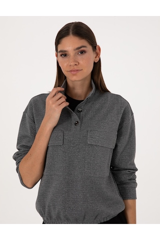 Pierre Cardin Kadın Gri Sweatshirt 50309089-vr024 Gri