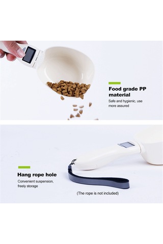 Yifomall Led Ekranlı 250ml Evcil Hayvan Mama Ölçek Kaşığı - Abs Malzeme Çok Renkli