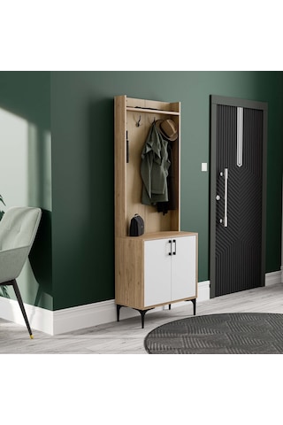 5002 Royal 2 Kapaklı 4 Askılı Portmanto Sepet-yunus-beyaz