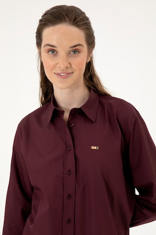 U.s. Polo Assn. Kadın Plum Gömlek Desenli 50316699-vr177 New Plum