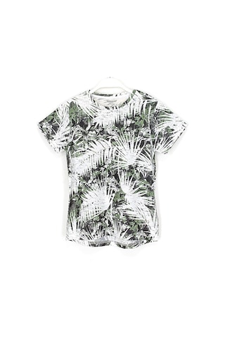 360 Derece Baskılı Şık Erkek Çocuk Tişört 7-15 Yaş Aralığı Beyaz