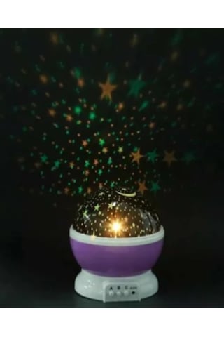 Çok Renkli  Ve Dönen Star Master Gece Lambası Mor Çok Renkli