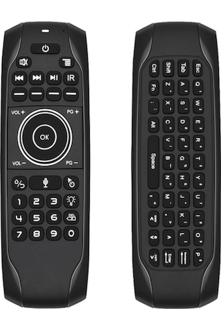 Trendooze Uzaktan Tv Ses Pro Pc Led Kutusu Kumanda, Klavye Kablosuz Jiroskoplu İçin G7v Fly Fare Desteği Aydınlatmalı Android Akıllı Air 2.4ghz / Tj