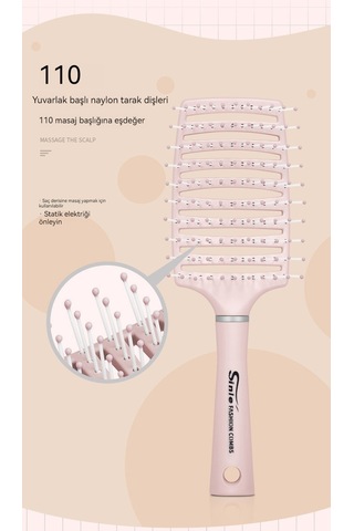 Macaron Büyük Tarak Kafa Deri Masaj Tarağı-yeşil